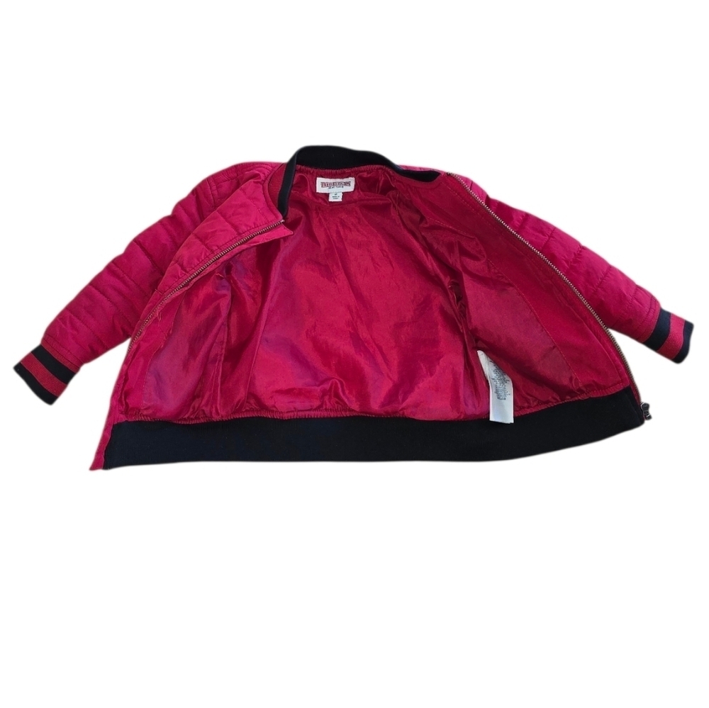 True Religion Red Puffer Quilted Jacket Unisex Size 2T - Picture 2 of 5